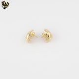 (1-1211-9) Gold Laminate - Teardrop Shape Earrings - BGF