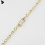 (1-60087) Gold Plated- 5mm Round Paper Clip Link Bracelet - 8.5"