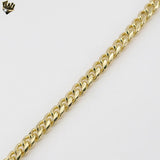 (1-60009) Gold Plated- 8mm Curb Link Bracelet - 8"