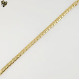 (1-60010) Gold Plated- 7mm Curb Link Bracelet - 8"