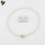 (MSET-02) Gold Laminate - 4mm Mallorca Pearls Set - BGF