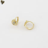 (1-2501-2) Gold Plated -Flower Huggies.