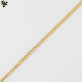 (1-1780) Laminado de oro - Cadena de eslabones curvos de 4 mm - BGF