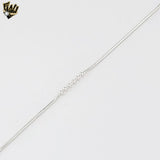(2-0348) 925 Sterling Silver - Snake Link Bracelet - 7.5''