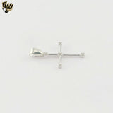(2-1045) 925 Sterling Silver - Cross Pendant.