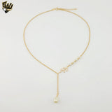 (1-6148-1) Laminado de Oro - Collar de Perlas Rolo Link - BGF