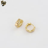 (1-2933-8) Gold Laminate - Chunky Wavy Hoops - BGF