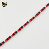 (1-0690) Laminado Oro - Pulseras Elegua Beads 4mm - BGF