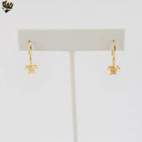 (1-2944-6) Gold Laminate - Turtle Charm Hoops - BGF