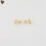 (1-1107-1) Gold Laminate - Star of David Stud Earrings - BGF