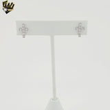 (2-6359) 925 Sterling Silver - Zircon Cross Set.