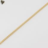 (1-1775) Laminado de oro - Cadena de eslabones curvos de 3 mm - BGF