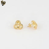(1-1216-2) Gold Laminate - Knot Stud Earrings - BGF