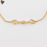 (MBRA-26) Gold Laminate -Adjustable Horse Stirrup Bracelet - BGF