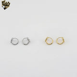 (4-2227) Stainless Steel - Zircon Flower Huggies.