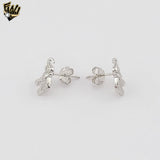 (2-6335) 925 Sterling Silver - Zircon Elephant Set.
