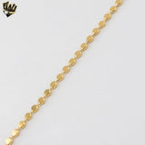 (1-0489) Laminado de oro - Brazalete de eslabones abiertos de 9 mm - 7,5” - BGO
