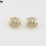 (1-2936) Gold Plated-  Chunky Omega Clip Back Closure Earrings.