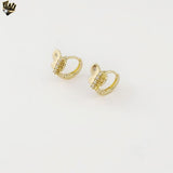 (1-2501-3) Gold Plated - Butterfly Huggies.