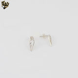 (2-3198-1) 925 Sterling Silver - Angel Wings Stud Earrings.