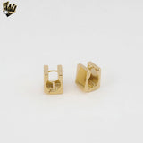 (1-2955-5) Gold Laminate - Chunky Square Hoops- BGF