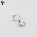 (2-4221) 925 Sterling Silver - Open Dainty X Huggies.