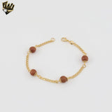 (1-0759-1) Gold Laminate - Aventurine Beads Bracelet - BGF