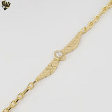 (1-60097) Gold Plated - Zircon Statement Bracelet - 7.5"