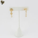 (1-1237-9) Gold Laminate -Shell Dangling Earrings - BGF