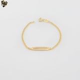 (1-0942) Gold Laminate - 2mm Curb Link Plate Bracelet - 6” - BGF