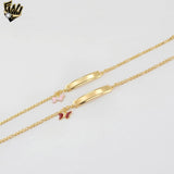 (1-0976) Gold Laminate - 2.5mm Figaro Link Kids Bracelet -6" - BGF