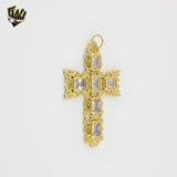 (1-2474-2) Gold Laminate - Big Cross Pendant - BGO