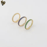 (1-3129-2) Gold Laminate - Zircon Eternity Ring - BGF