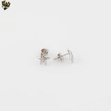 (2-6306) 925 Sterling Silver - Zircon Starfish Set.