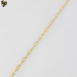 (1-1839) Gold Laminate Chains - 2.5mm Round Paper Clip Link - BGF