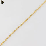 (1-1716) Laminado de oro - Cadena de eslabones Singapur de 1,7 mm - BGF