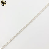 (sv-kb-01) 925 Sterling Silver - 1mm Double Curb Link Bracelet 7".