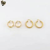 (1-2689) Gold Laminate Hoops - BGO