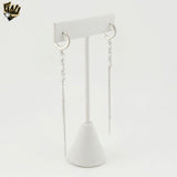 (2-3367) 925 Sterling Silver - Zircon Dangling Earrings.