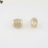 (1-2936) Gold Plated-  Chunky Omega Clip Back Closure Earrings.