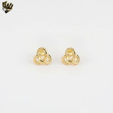 (1-1216-2) Gold Laminate - Knot Stud Earrings - BGF