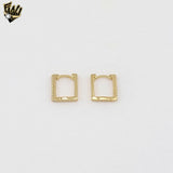 (1-2508-1) Gold Laminate - Zircon Squared Hoops - BGF