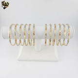 (1-4013-1) Gold Laminate - 4mm Three Tones Bangles - Dozen - BGO