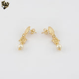 (1-1237-9) Gold Laminate -Shell Dangling Earrings - BGF