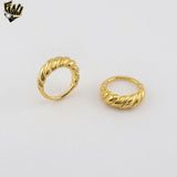 (4-0010-1) Stainless Steel - Twisted Dome Band Ring.