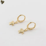 (1-2944-6) Gold Laminate - Turtle Charm Hoops - BGF