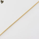 (1-1514) Laminado de oro - Cadena de eslabones de serpiente cuadrados de 1,3 mm - BGF
