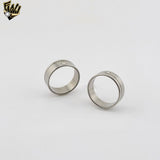 (4-0014) Stainless Steel - Zircon Ring.