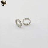 (4-0005-2) Stainless Steel - Zircon Ring.