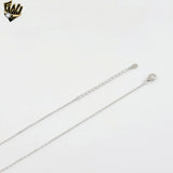 (2-66123) Plata de ley 925 - Collar de herradura de 1,5 mm - 16"